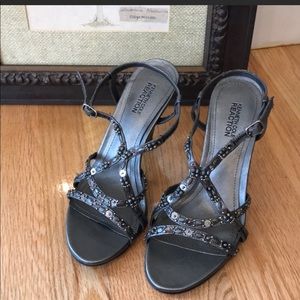 🏵 KENNETH COLE REACTION Strappy Sandal SZ 8 - 3” heel